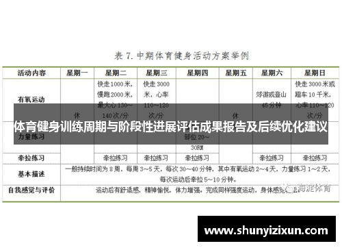 体育健身训练周期与阶段性进展评估成果报告及后续优化建议